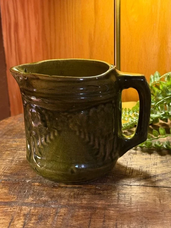 Antique Brush McCoy Water Pitcher “Avenue of Trees” 5”Tall - Picture 8 of 9